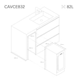 thumbnail of Les Petits Champs Unterbau-Weinkühlschrank 32 Flaschen CAVCEB32 Black Edition, Kapazität 82 L, Elegantes Design aus Edelstahl, Anti-UV, LED