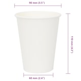 thumbnail of DELUKE® Pappbecher Weiß 1000 Stück - 300ml Einwegbecher Getränkebecher Pappe Becher Einweg Kaffeebecher Teebecher Partybecher