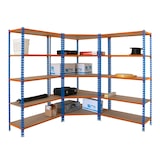 thumbnail of SimonRack Estanteria Esquina Metálica 1800 mm, Bandeja Madera, 200 kg de Punto Flexión, Naranja - Maderclick Corner