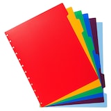 thumbnail of Exacompta 86002E 10x Register für herausnehmbare Prospekthüllen aus PP 300µ, 6-teilig, DIN A4 Maxi - Farben sortiert