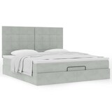 thumbnail of vidaXL Ottoman-Bett mit Matratzen Hellgrau 180x200 cm Samt