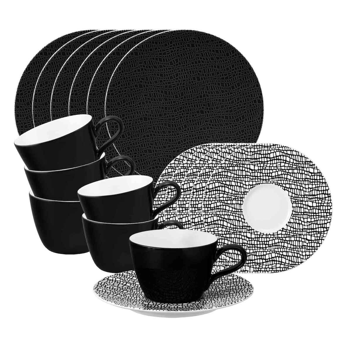 Seltmann Weiden Life Fashion Kaffeeservice 18-teilig - Glamorous Black