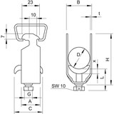 thumbnail of OBO Bettermann BBS-Bügelschelle 2056 M 34 FT 1156047