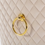 thumbnail of Merax Sedia da pranzo, set di 2, sedia da soggiorno 2 pezzi, sedia imbottita, gambe di supporto in acciaio inossidabile placcato oro, velluto, beige