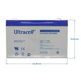 thumbnail of Ultracell UL12-6 6V 12Ah Bleiakku AGM Blei Gel Akku
