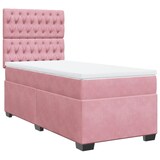 thumbnail of vidaXL Boxspringbett mit Matratze Rosa 90x200 cm Samt