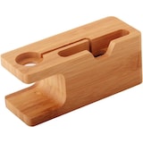 thumbnail of Docking station in bambù 2 in 1 - Stazione di ricarica / Supporto per telefono - Adatto per Apple Watch e telefono
