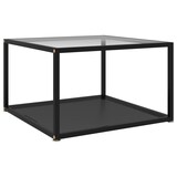 thumbnail of vidaXL Couchtisch Transparent und Schwarz 60x60x35 cm Hartglas
