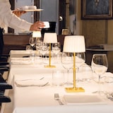 thumbnail of Lámpara de mesa LED Poldina Classic Zafferano, recargable y con regulador táctil - Diseño elegante, inalámbrica, color blanco