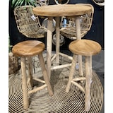 thumbnail of Barhocker Teak Stuhl Bistrohocker Hocker Rustikal Teakholz Hocker Natur 302770