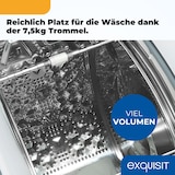 thumbnail of Exquisit Waschmaschine 7,5kg, Toplader, Waschmaschine schmal, Energieklasse A, 1200 U/Min, Startzeitvorwahl, Kurzprogramm, LTO51207-030A weiss