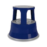 thumbnail of Rollhocker aus Stahl - Elefantenfuß - Hocker für Büro und Gewerbe - 150 kg belastbar - mit Laufrollen - TÜV geprüft / Blau