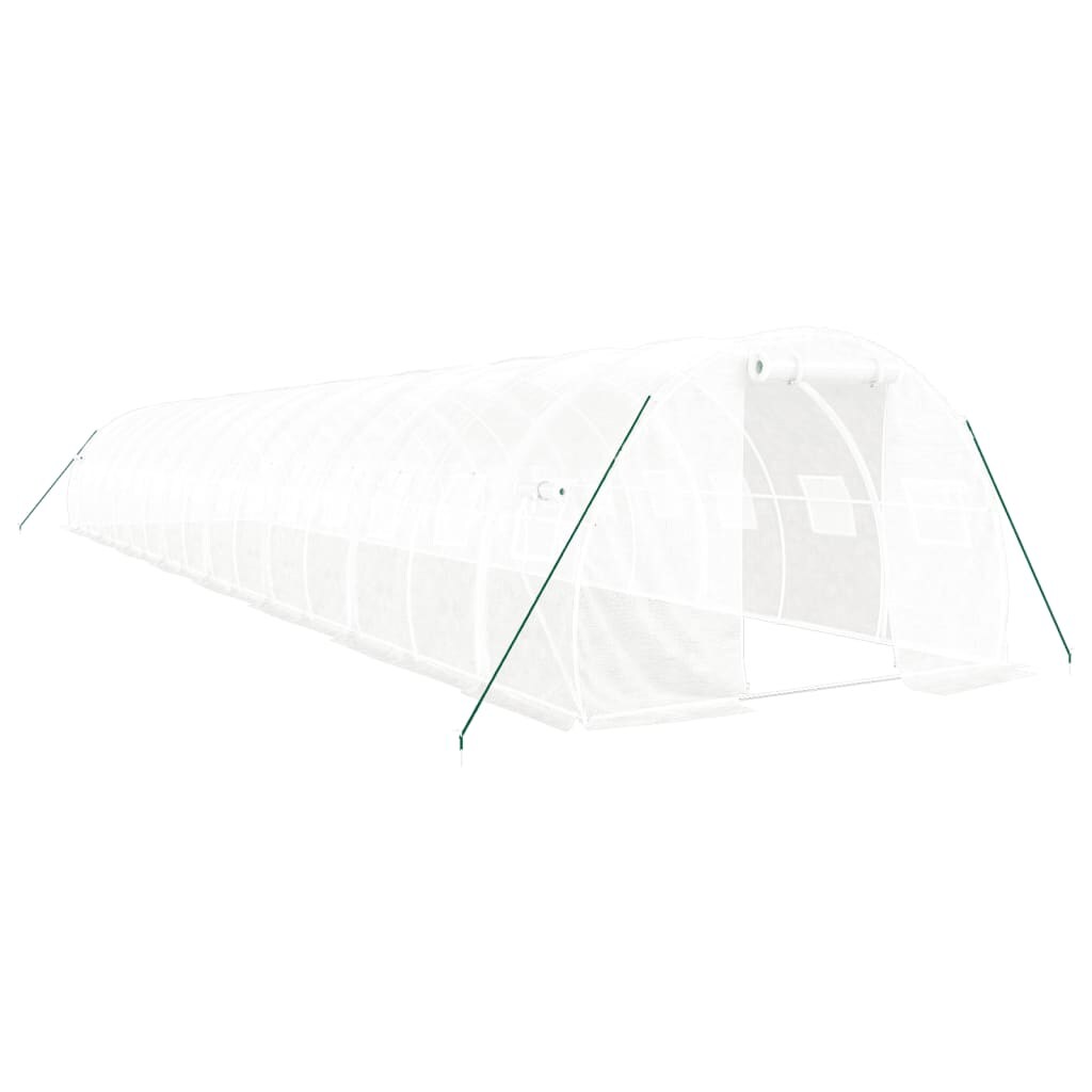 Helloshop26 - Estufa tipo tenda para plantas flores e hortaliças com estrutura de aço 48 m² 16 x 3 x 2 m branca 02_0044597