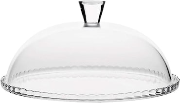 Excelsa alzata torta con campana Pasabahce vetro 32x32x1,5 cm trasparente
