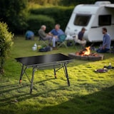 thumbnail of tectake Table de camping Tina en aluminium, pliable et réglable en hauteur 90 x 52 x 47 - 70 cm Noir
