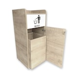 thumbnail of Poubelle snack en bois chêne clair 100L