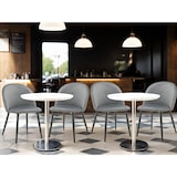 thumbnail of METRO PROFESSIONAL Chaise de restaurant rembourrée EVA II set de 2, acier/polyester, gris/noir