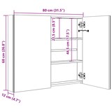 thumbnail of vidaXL LED-Spiegelschrank fürs Bad 80x12,2x68 cm