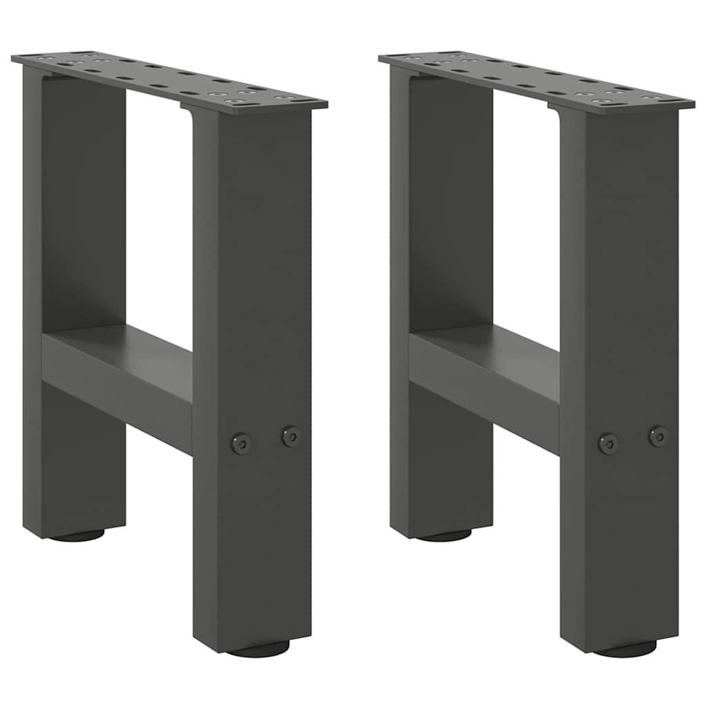 vidaXL Couchtischbeine Anthrazit 2 Stk. 40x(30-31) cm Stahl