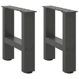 thumbnail of vidaXL Couchtischbeine Anthrazit 2 Stk. 40x(30-31) cm Stahl
