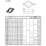 thumbnail of Rohrschelle V2A Edelstahl zweiteilige Schelle mittelschwer, Klemmbereich:25-28 mm