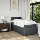 thumbnail of vidaXL Boxspringbett mit Matratze Dunkelgrau 90x200 cm Stoff