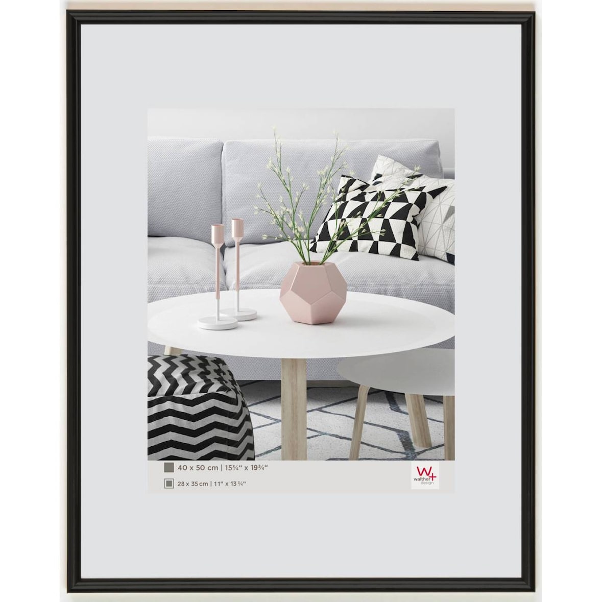 Galeria kunststof fotolijst, zwart, 20 x 30 cm