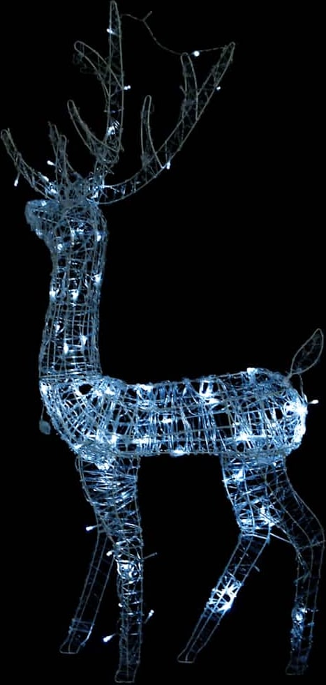 vidaXL Kerstversiering rendier 140 LED's koudwit 120 cm acryl | Makro