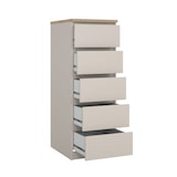 thumbnail of WellHome - Cassettiera da Camera con 5 Cassetti in colore Beige-grigiastro e Rovere 41 x 50 x 112 cm - Sil Cashmere