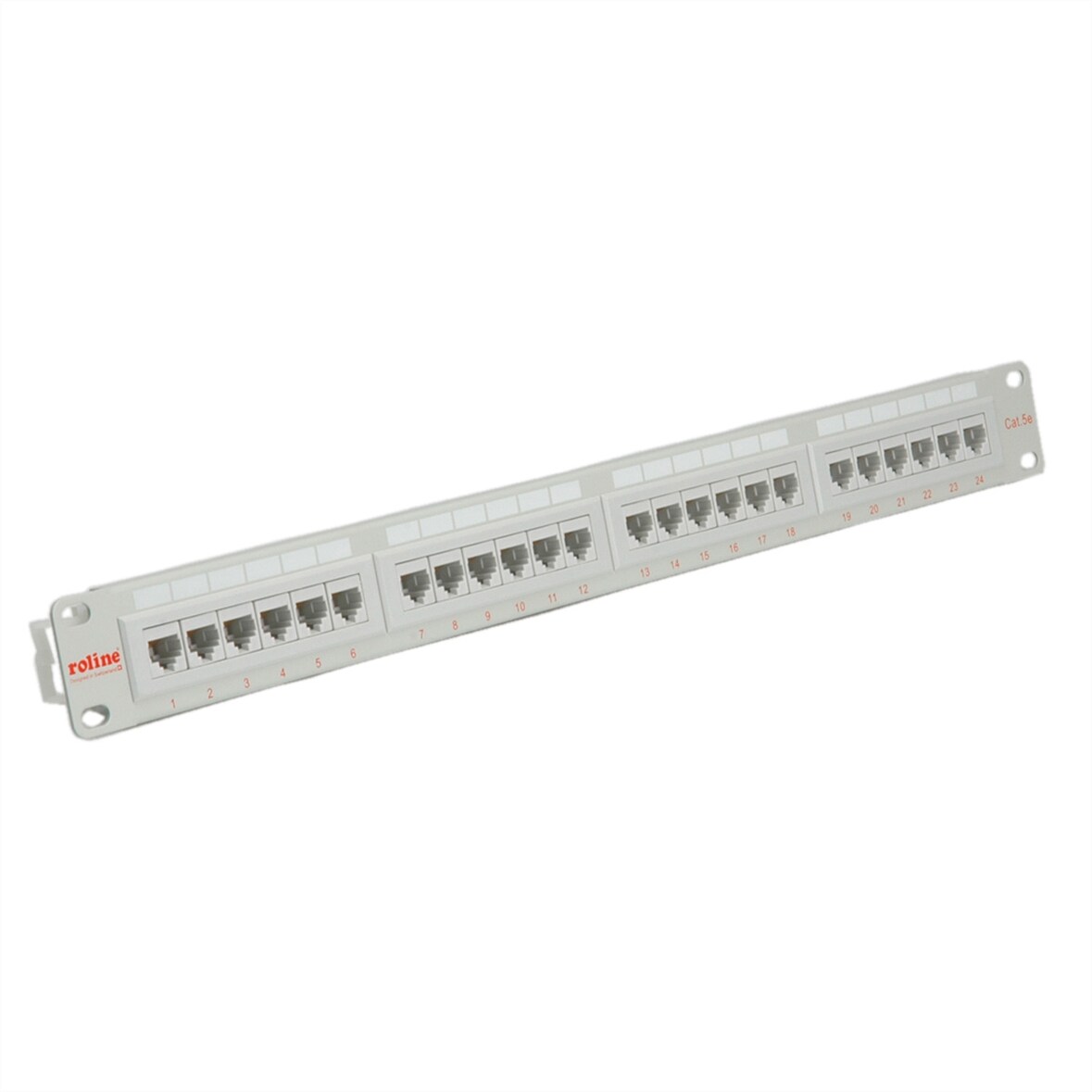 ROLINE Cat.5e (Class D), 19" patchpanel, 24 ports, UTP, grijs