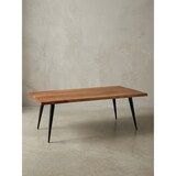 thumbnail of Sheesham Couchtisch, Massivholz, Baumkante, Metallgestell, Handgefertigt mit Schutzlack. 110x60x40 cm | Kadima Design