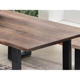 thumbnail of SIT Möbel Tree edge eettafel 160 cm | Acacia blad walnootkleurig | Stalen frame zwart | B 160 x D 85 x H 77 cm | 07189-99 | Serie TAFELS & Banken