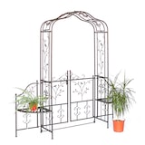 thumbnail of DanDiBo Rosenbogen mit Tür Metall 18602 Torbogen Gartentor Eisen Rankhilfe Rankgitter Rundbogen Tor