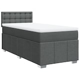 thumbnail of vidaXL Boxspringbett mit Matratze Dunkelgrau 90x200 cm Stoff