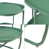thumbnail of Helloshop26 - Mesa de centro lateral com bandejas removíveis aço 58 x 46 x 46 cm verde 03_0010771