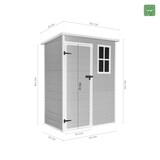 thumbnail of Wasabi - Cobertizo de Jardín en Resina Unit 1.4 con ventana - Incluye el suelo - Techo plano - Gris Blanco - Caseta exterior
