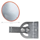 thumbnail of ECD Germany Verkehrsspiegel Ø60 cm Rot Wetterfest Unzerbrechlich Schwenkbar Sicherheitsspiegel Panoramaspiegel