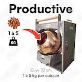 thumbnail of Pralinière enrobeuse professionnelle à gaz capacité 1 à 5kg - Enrobage sucré de fruits à coque - PROFERIA