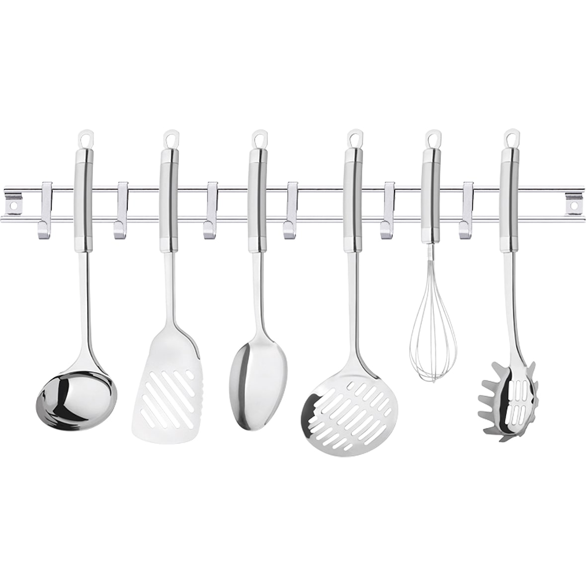 CS KOCHSYSTEME, EXQUISITE Küchenutensilien-Set Edelstahl 37 - 37 - 35,2 - 34 - 33 - 30,5 cm 7-teilig im Geschenkkarton