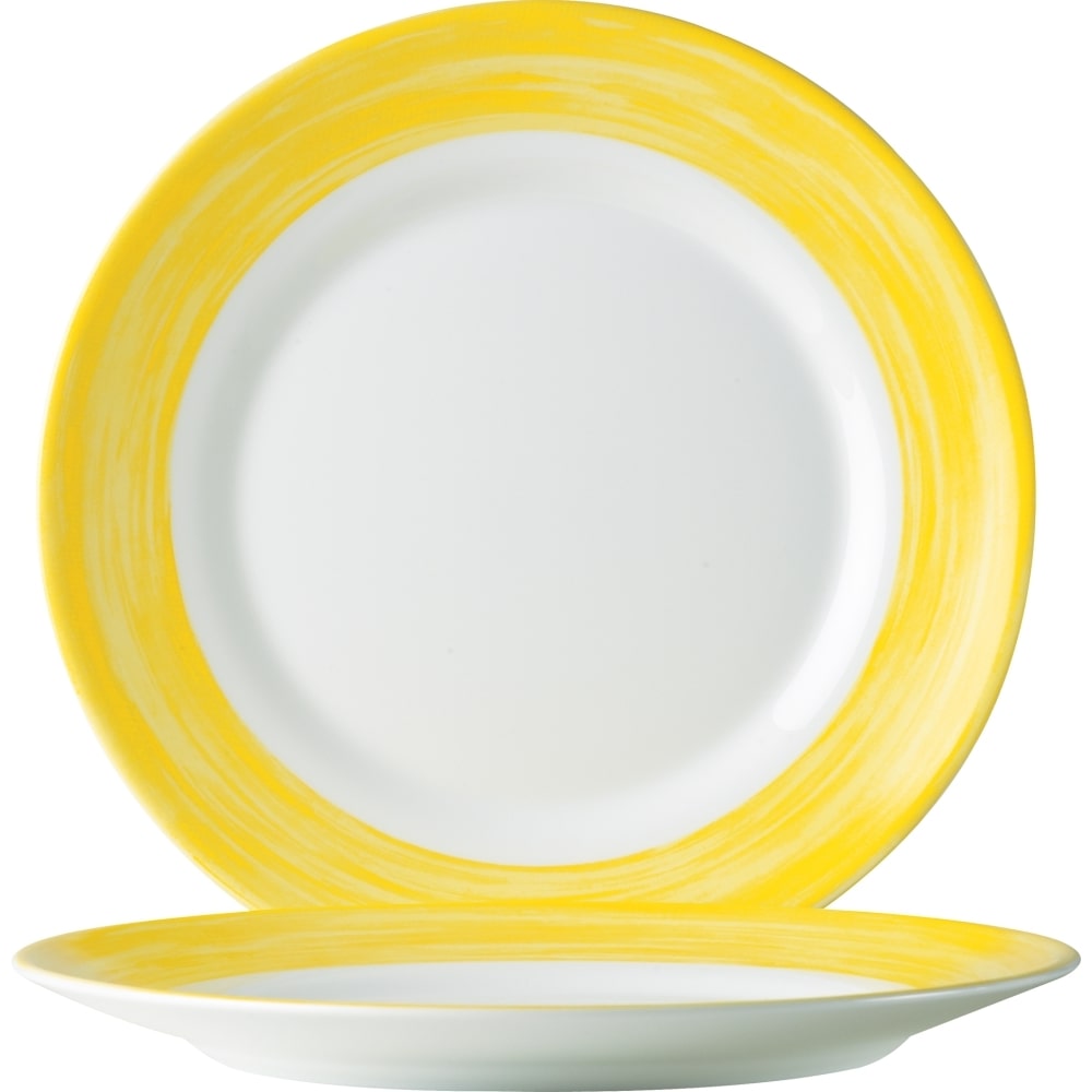ARCOROC Brush Yellow Teller flach 23,5cm * 6er