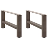 thumbnail of vidaXL Couchtischbeine Naturstahl 2 Stk. 70x(30-31) cm Stahl