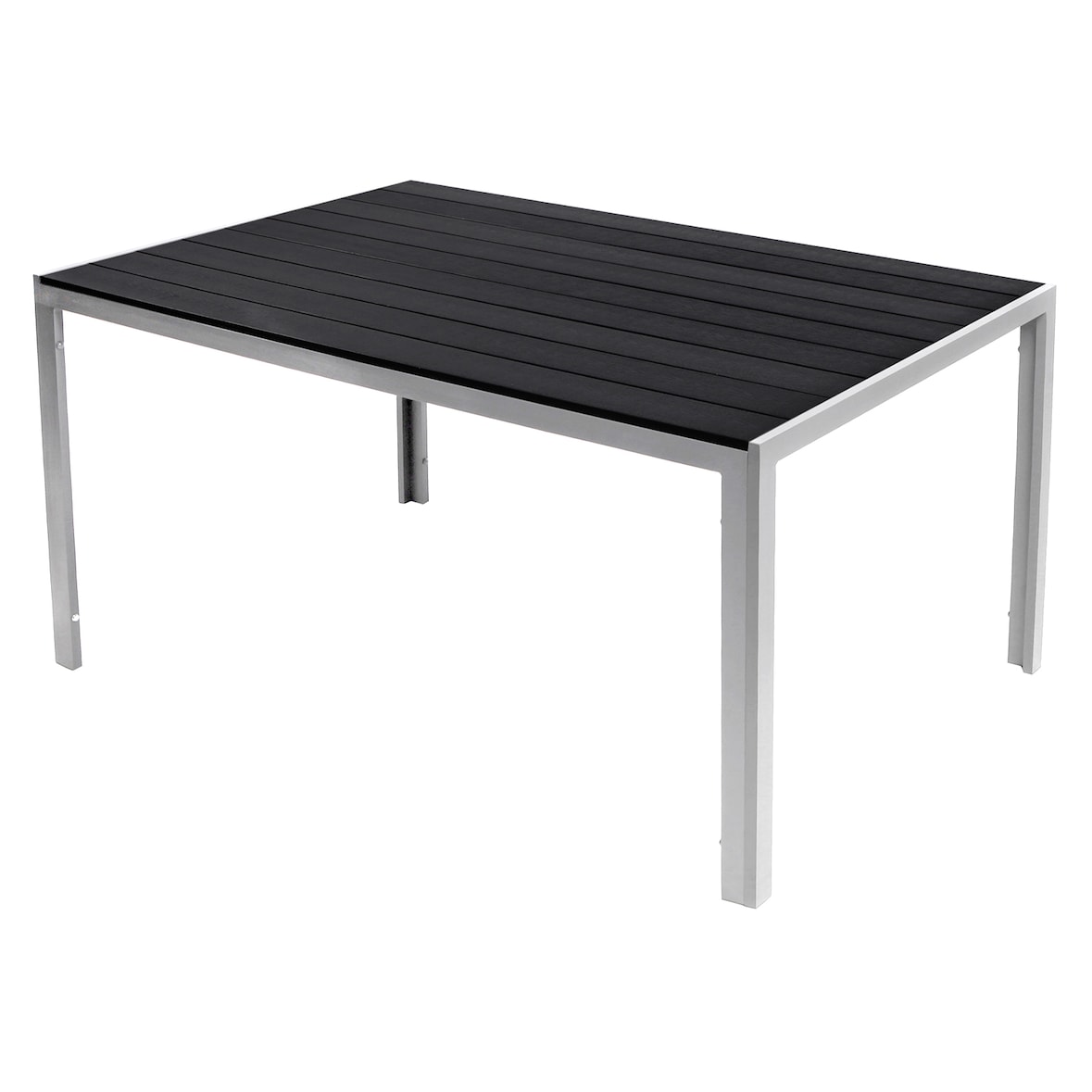 Nonwood Gartentisch Esstisch Gartenmöbel Tisch Alu Silber / Schwarz