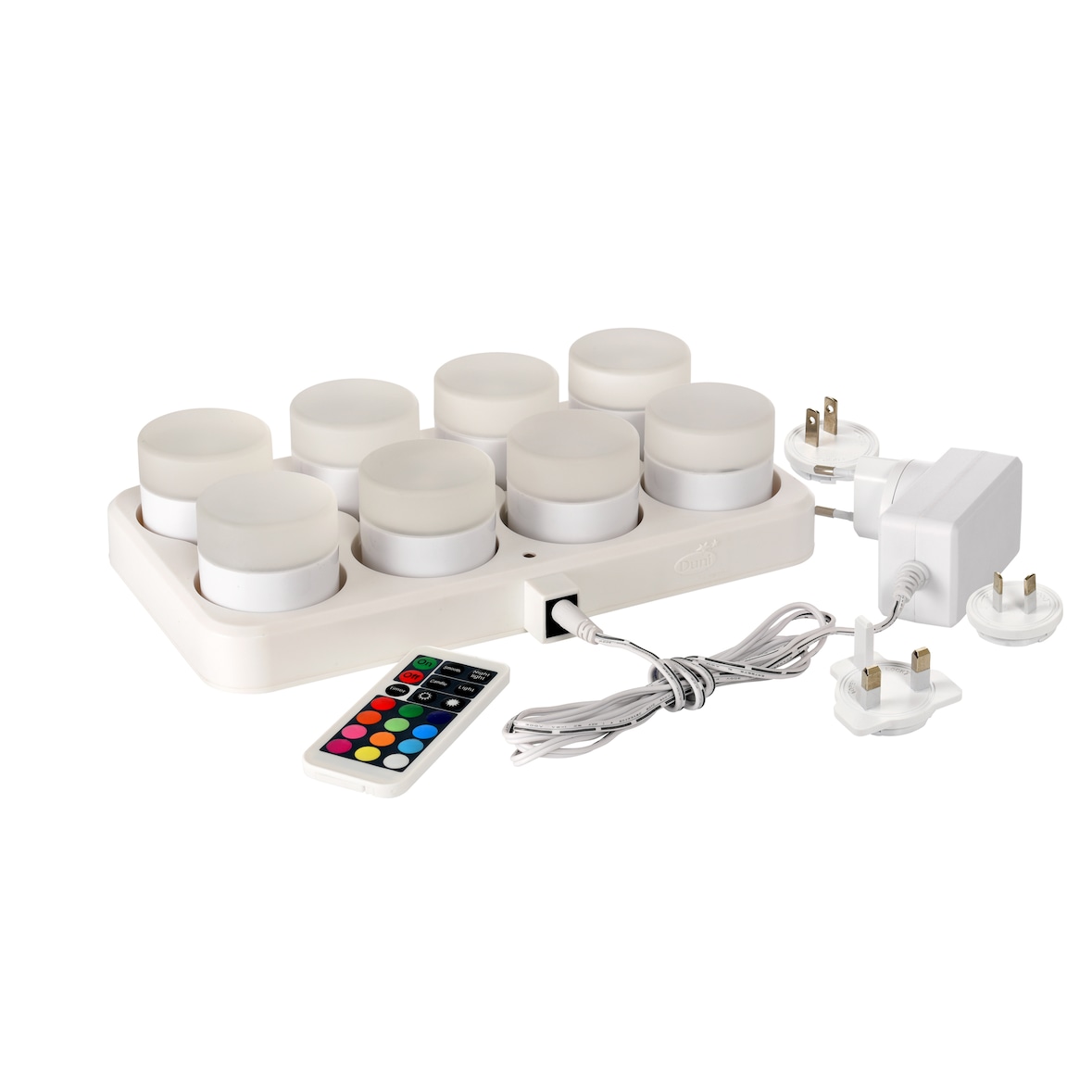 Duni 8er LED Mini Lamp -Set 186495 Multicolor inkl. Fernbedienung und 8er Ladestation (Produktionsdatum 2025)