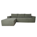 thumbnail of Oviala Sofá esquinero de 4 plazas verde con chaise longue a la izquierda