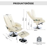 thumbnail of Massagesessel Beige 79x79x106 cm mit PU-Polsterung und 5-Punkt-Massagegerät für Wohnzimmer und Schlafzimmer