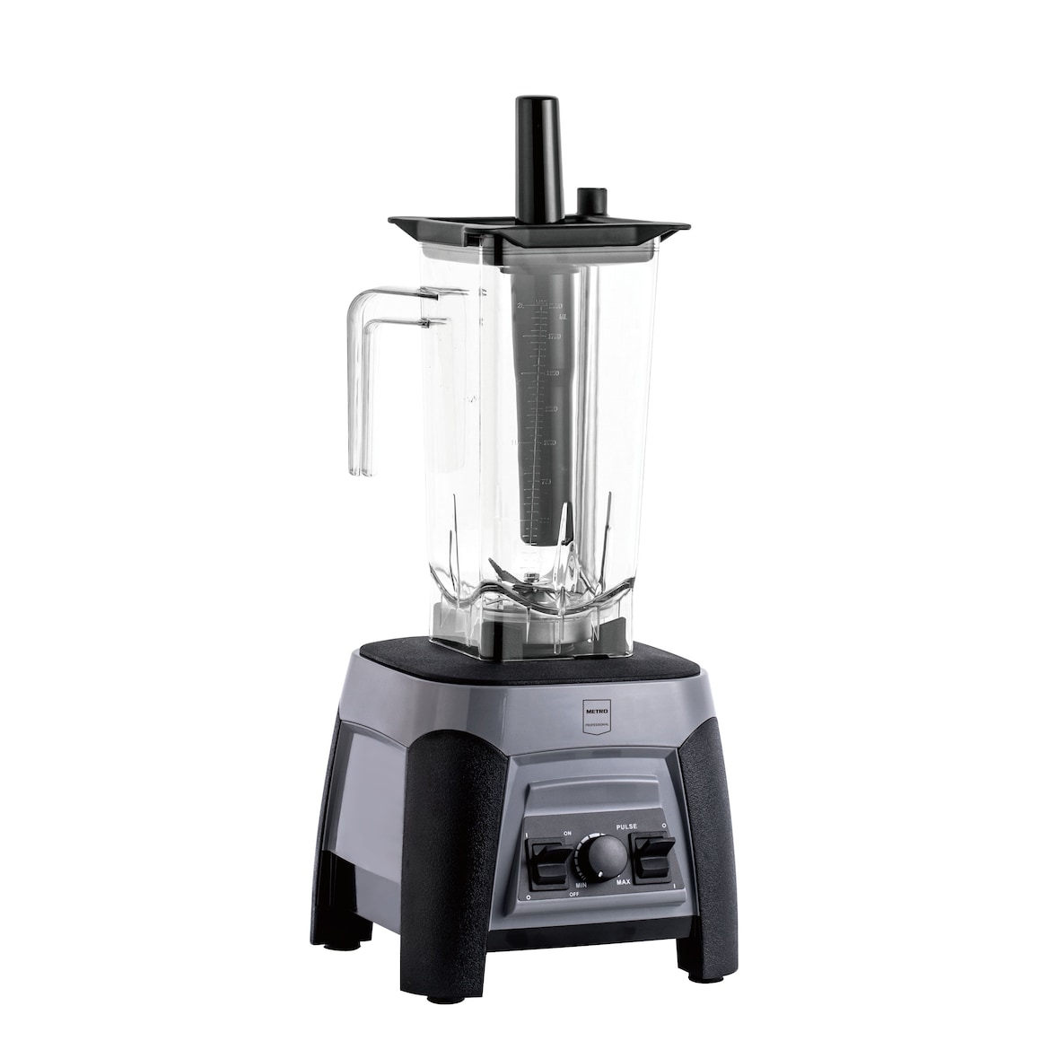METRO Professional Standmixer GBB1000, ABS / Gummi / Tritan / TPE, 22.5 x 24.3 x 47.9 cm, 1500 W, 2 L, grau / schwarz