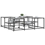 thumbnail of Mesa de centro madera de ingeniería gris Sonoma 121x121x40 cm