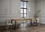 thumbnail of Ausziehbarer Tisch 90x180/284 cm Tecno Quercia Natura Anthrazit-Gestell