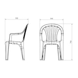 thumbnail of garbar PALMA Set 4 Silla Con Brazos Interior, Exterior Blanco