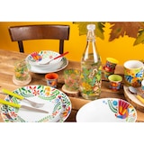 thumbnail of Juego de vajilla de porcelana multicolor Excelsa Fiesta de 12 piezas